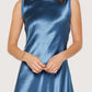 Metallic Satin Midi Dress