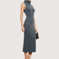 Turtleneck Knit Midi Dress