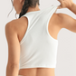 Ribbed Athleisure Tank | White