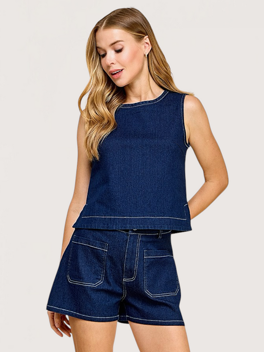 Ellie Denim Top