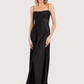 Floral Satin Maxi Dress