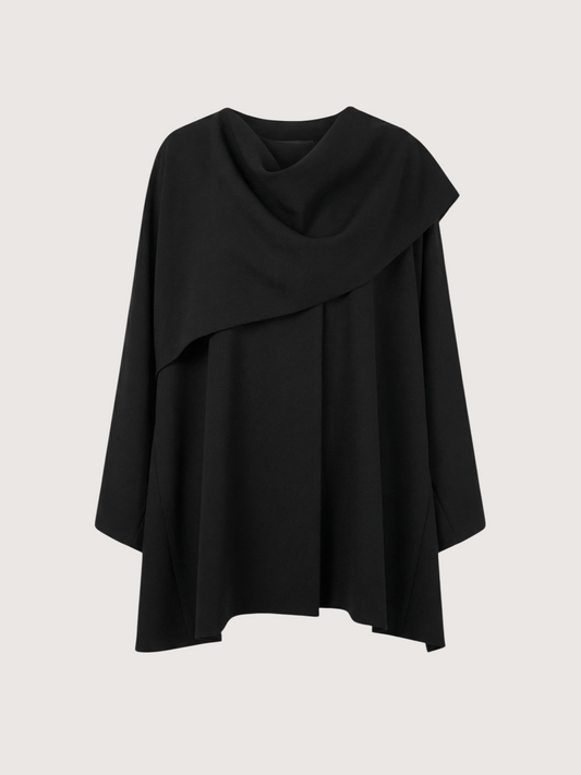 Bondi Scarf Overcoat | Black