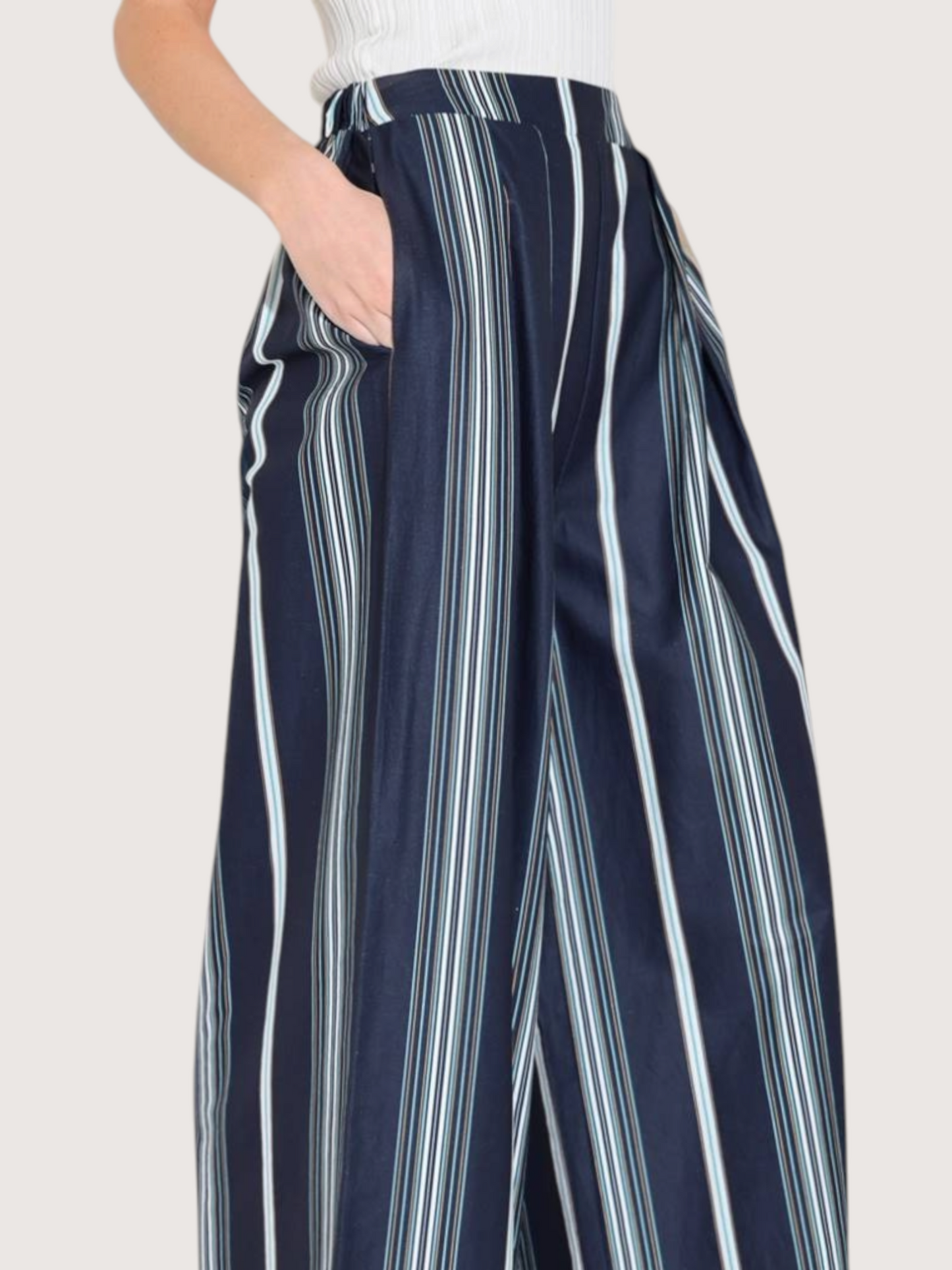 Monette Striped Wide Leg Pant