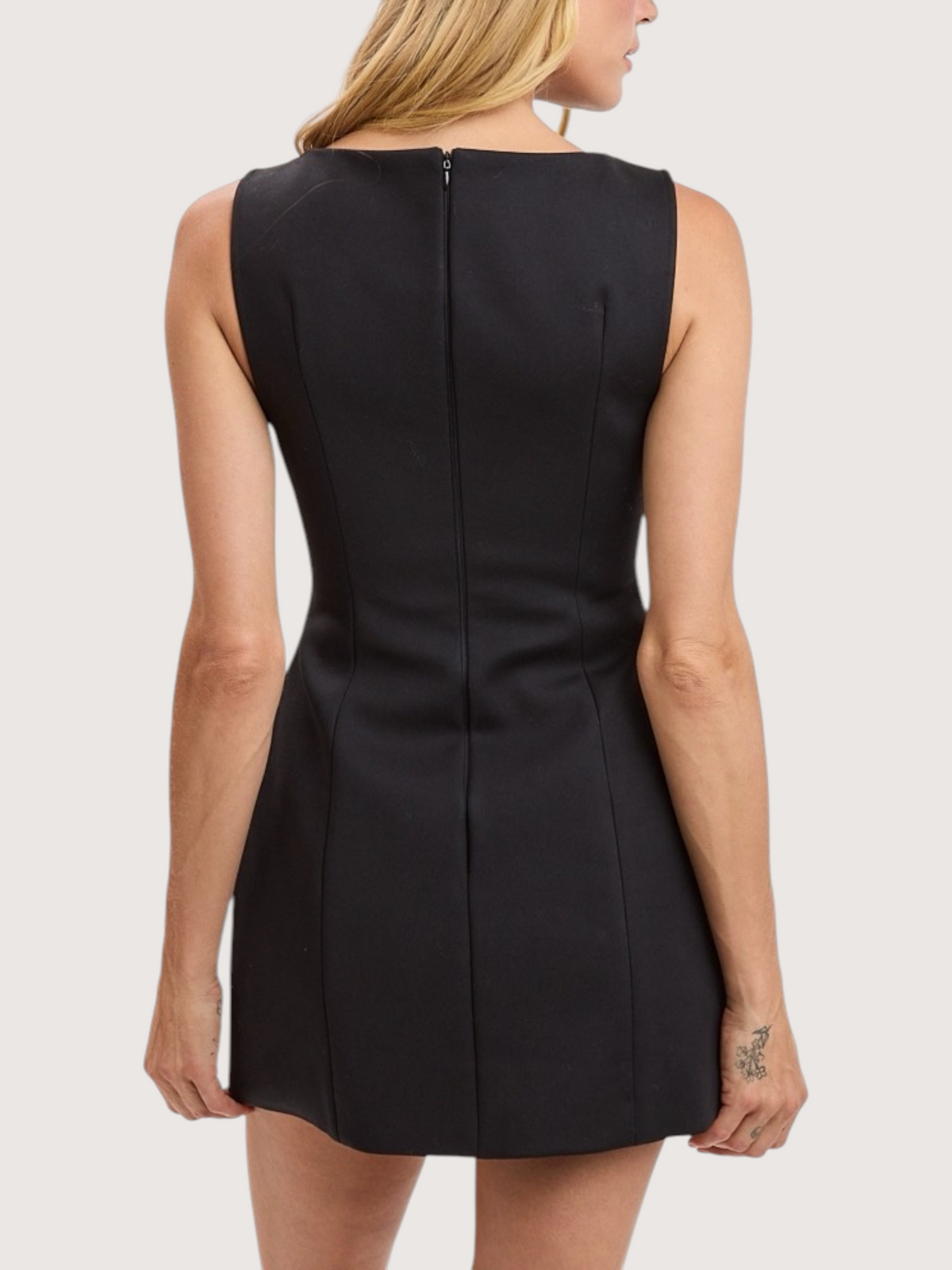 Boat Neck Bow Dress | Black
