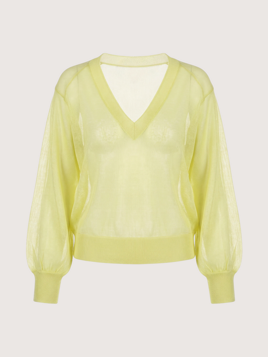 Morgan Organza Top | Lime