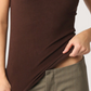 Boatneck Tee Shirt | Brown