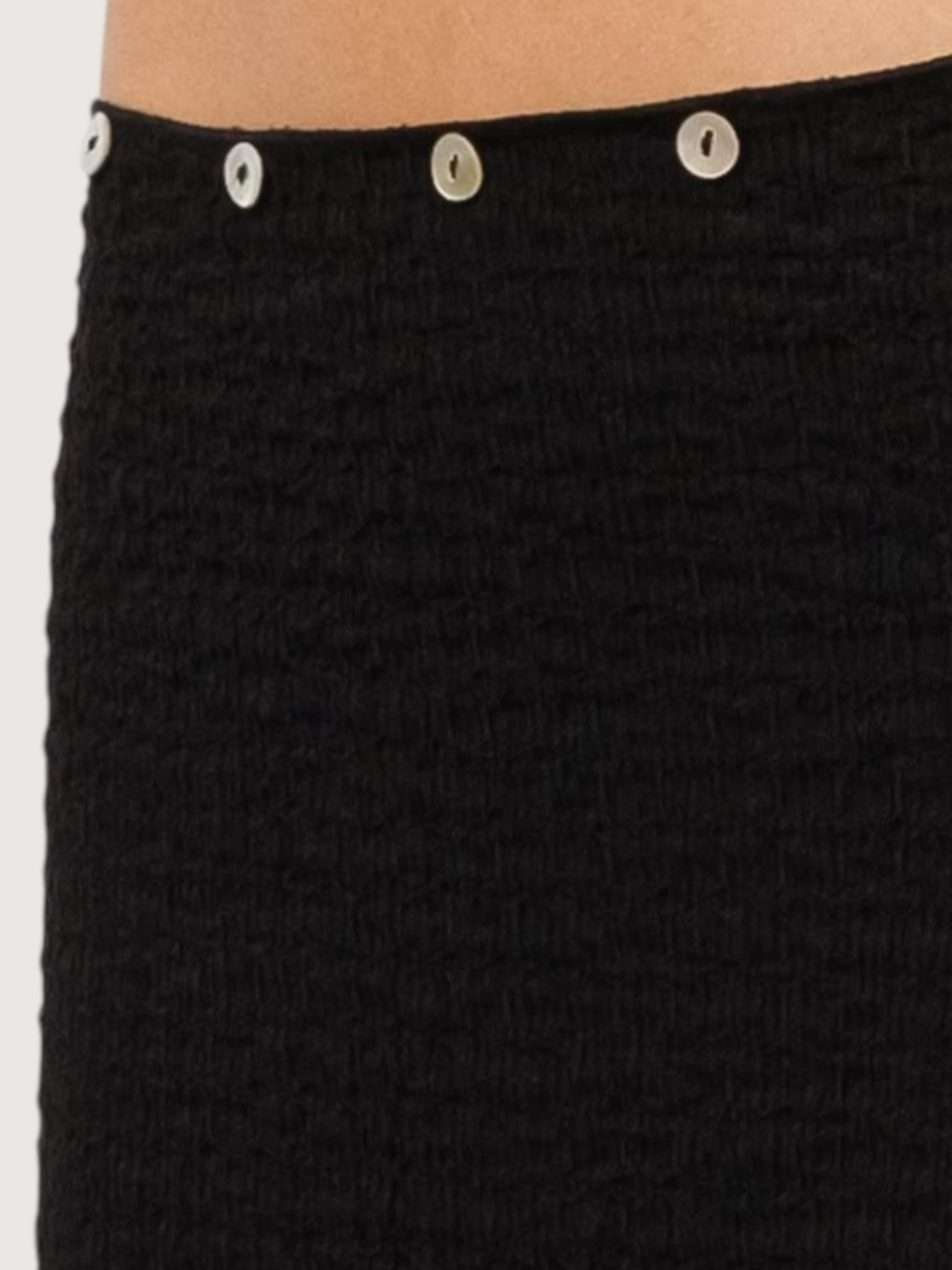 Textured Button Front Top