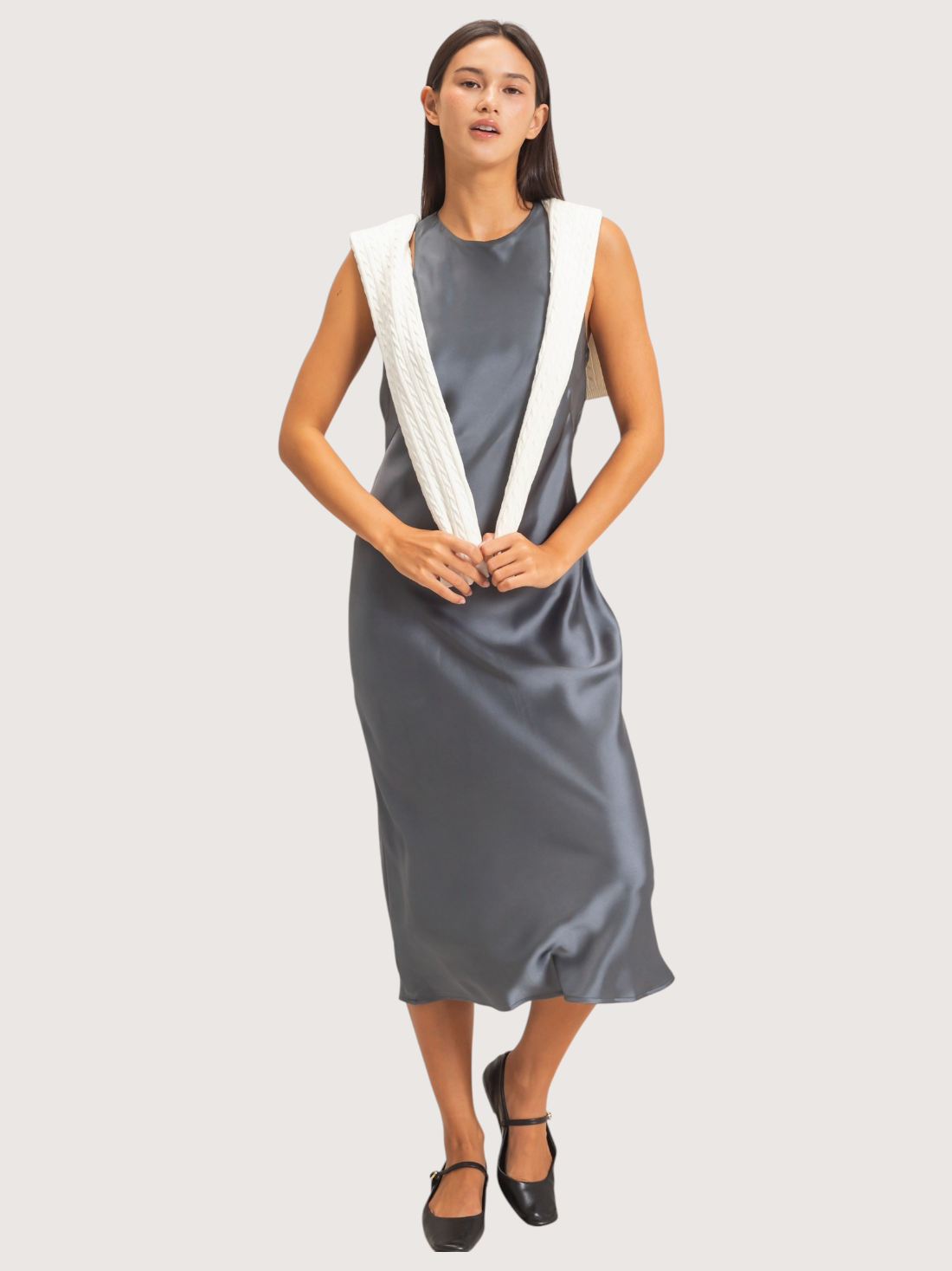 Elaine Satin Slip Dress