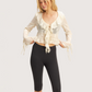 Floral Chiffon Ruffle Blouse