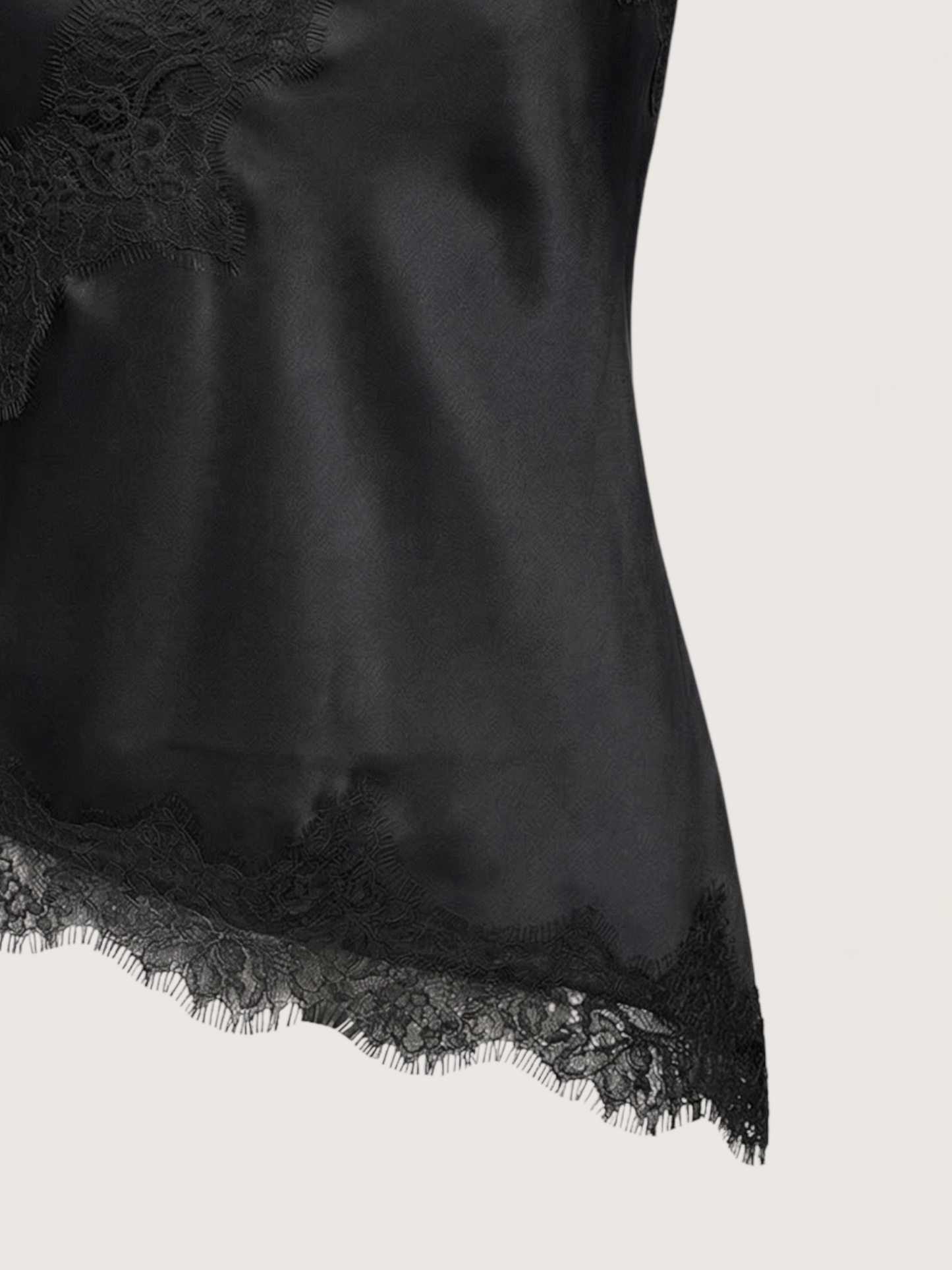 Rivoli Lace Trim Tank | Black