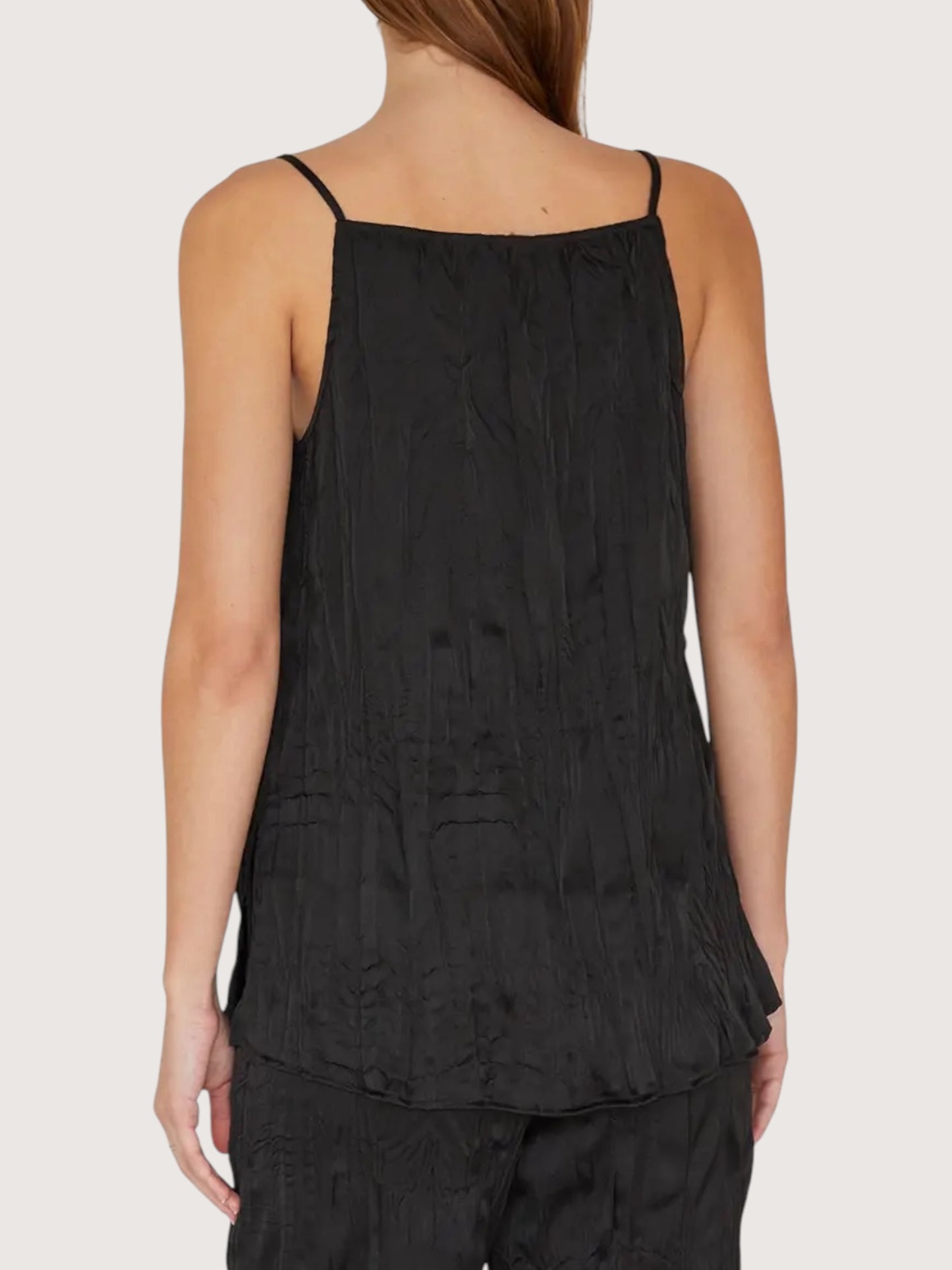 Kimbra Pleated Satin Top