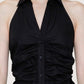 Open Back Halter Top | Black