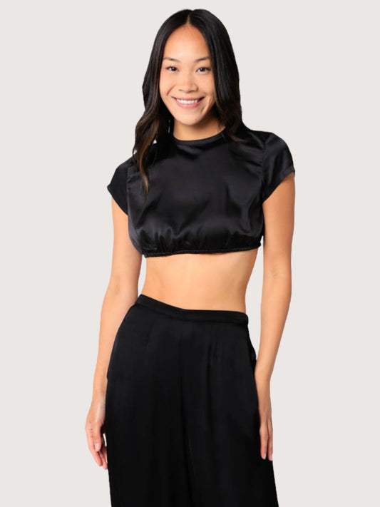 Cropped Satin Top