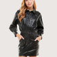Button Up Leather Dress