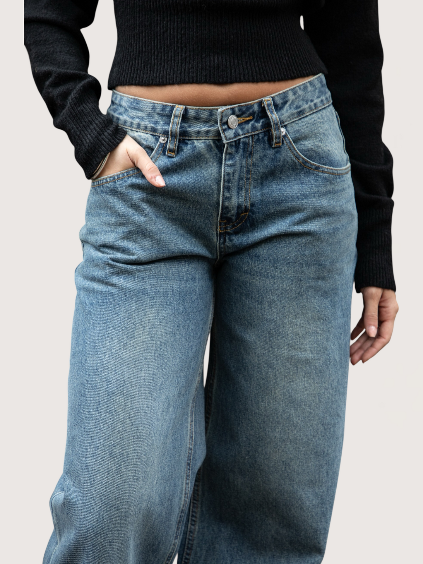 Relaxed Straight Leg Denim