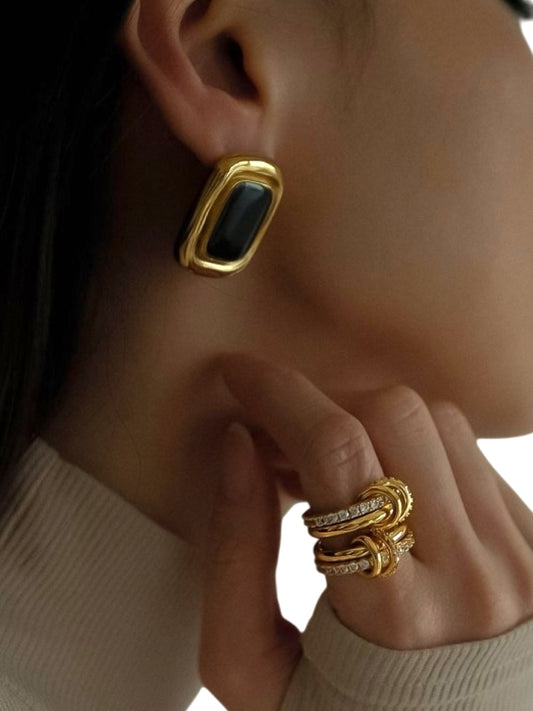 Square Stone Earring