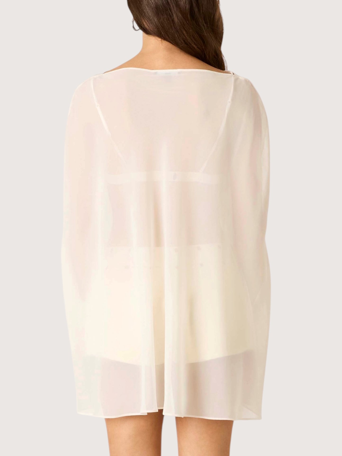 Sheer Poncho Tunic | Ivory