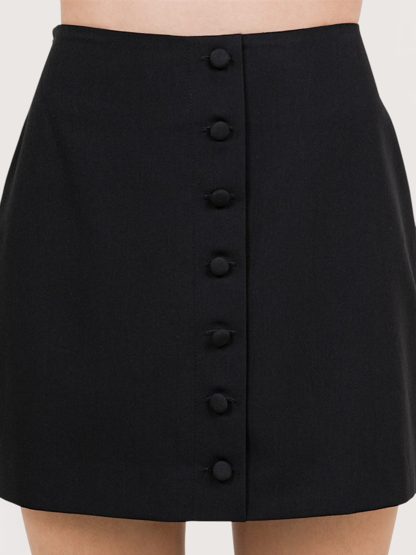 Button Front Mini Skirt