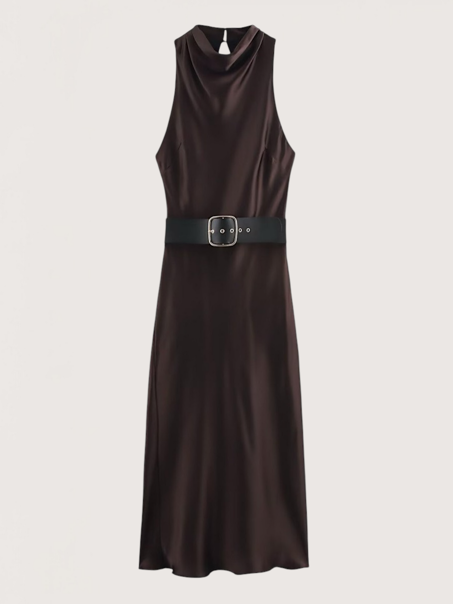 Midi Belted Slip Dress