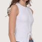 Lily Button Front Top | White