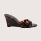 Tortoise Open Toe Wedge