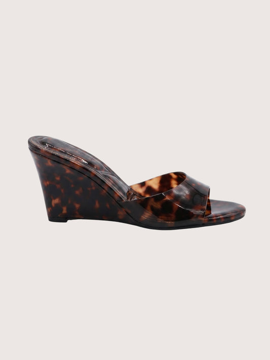 Tortoise Open Toe Wedge