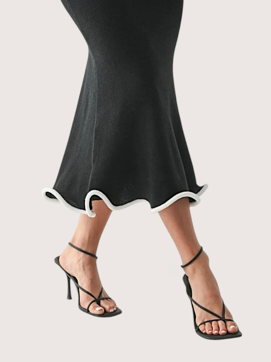 Wave Hem Maxi Dress