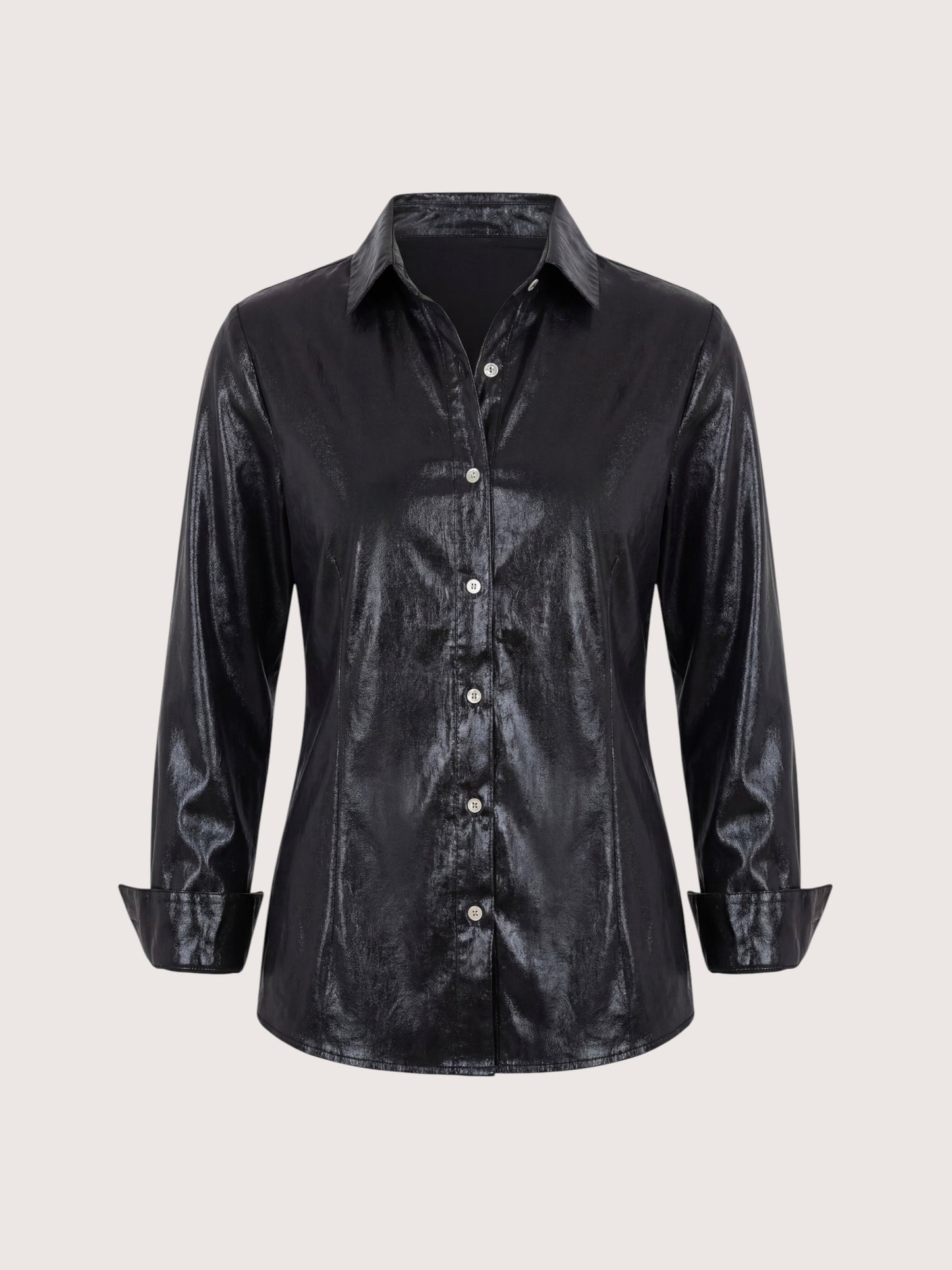 Frida Metallic Linen Shirt