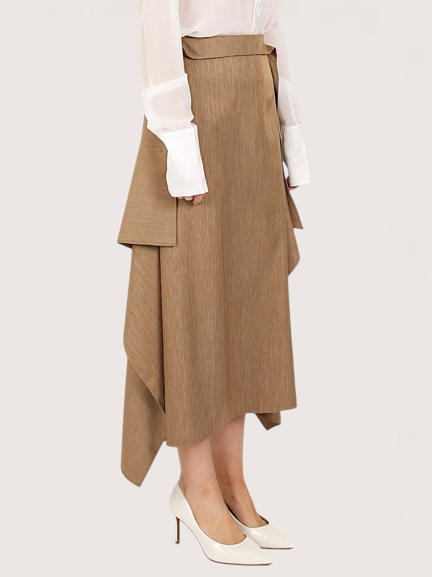 Side Ruffle Pencil Skirt