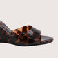 Tortoise Open Toe Wedge