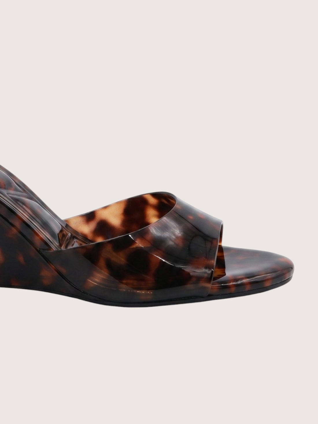 Tortoise Open Toe Wedge