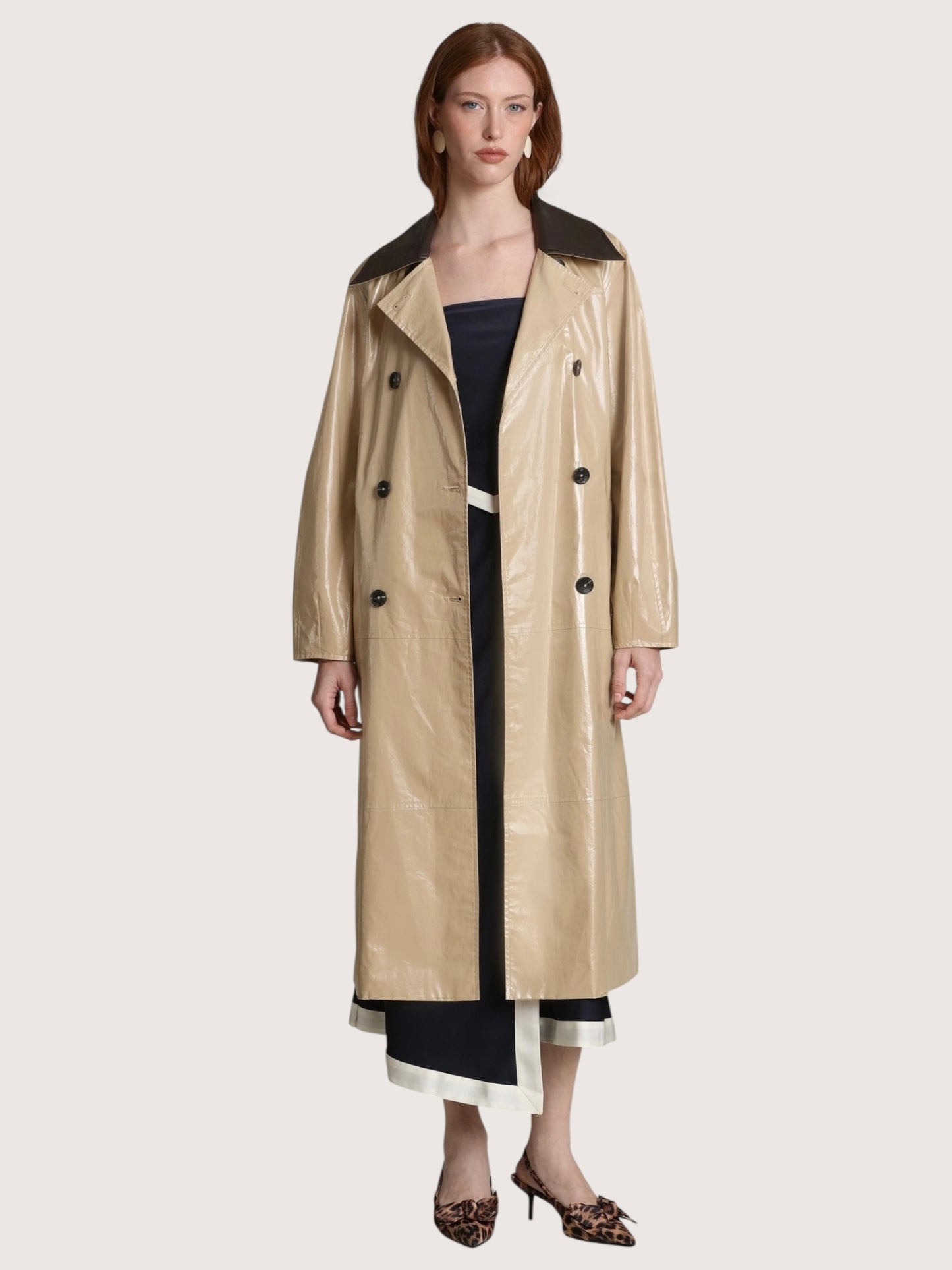 High Shine Trench Coat