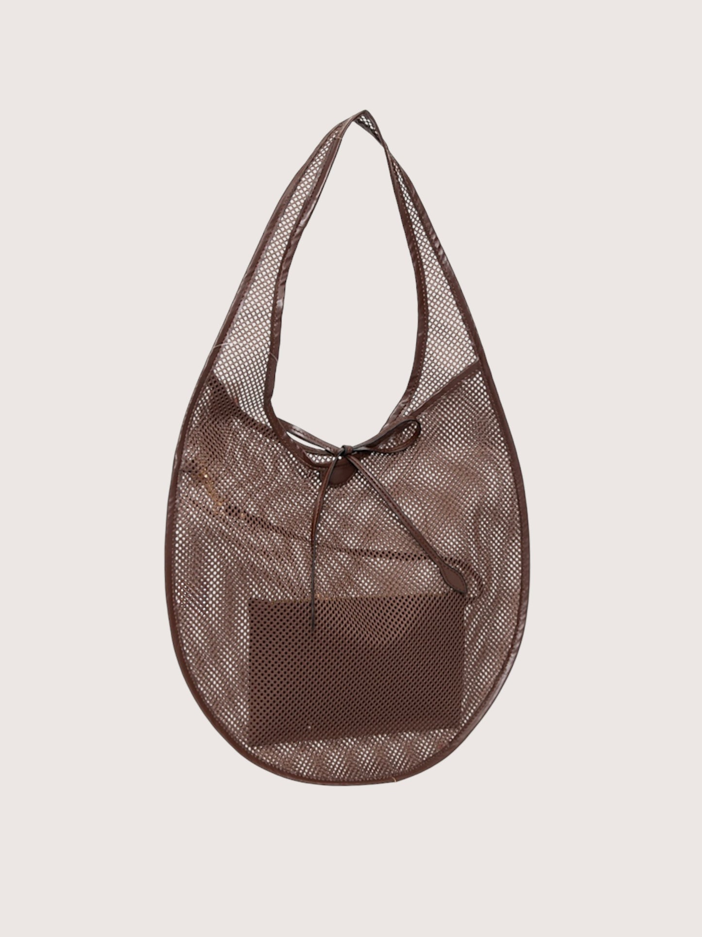 Mesh Hobo Tote | Brown