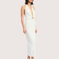 Plunging Neckline Halter Dress