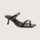 Gold Buckle Kitten Heel