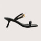 Gold Buckle Kitten Heel