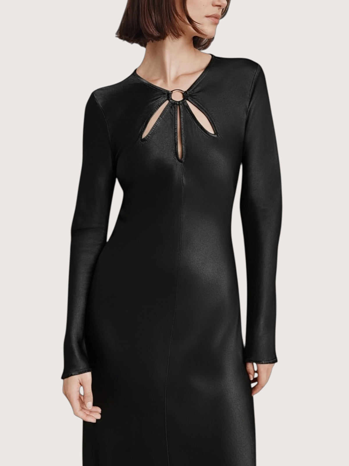 Aria Keyhole Satin Dress