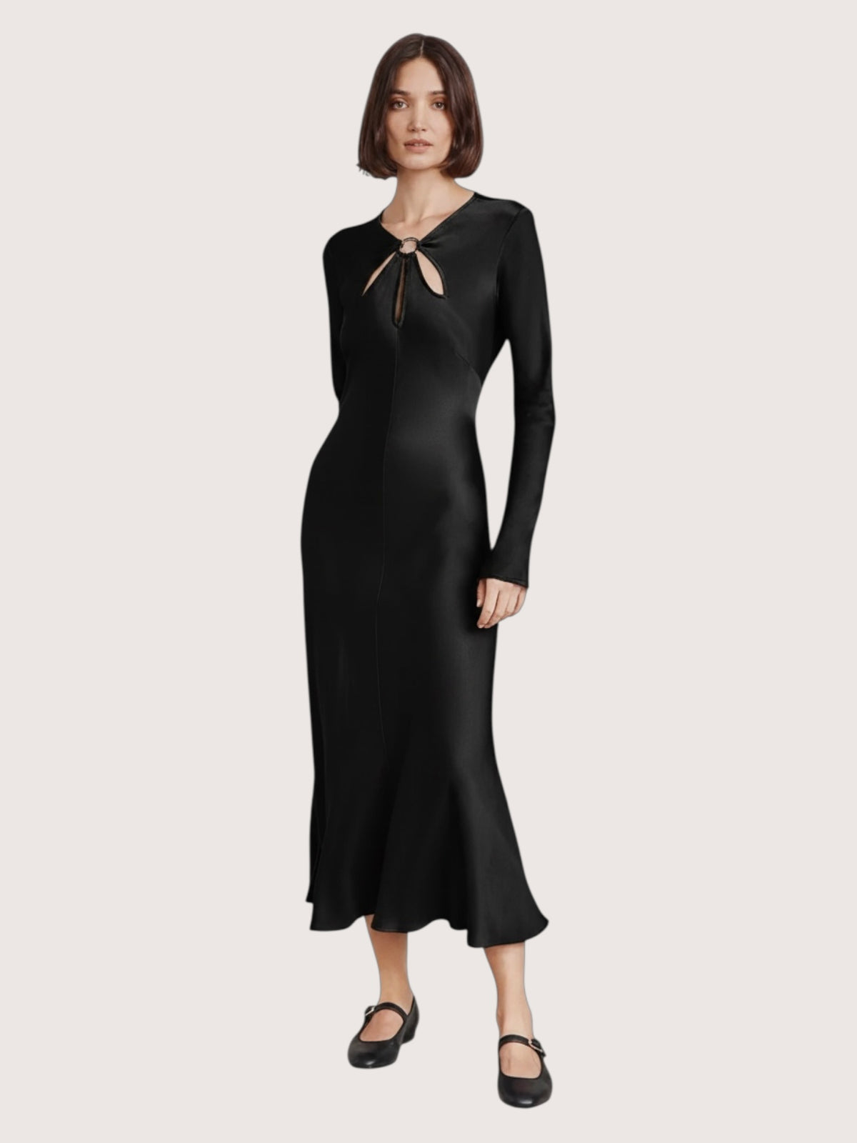 Aria Keyhole Satin Dress