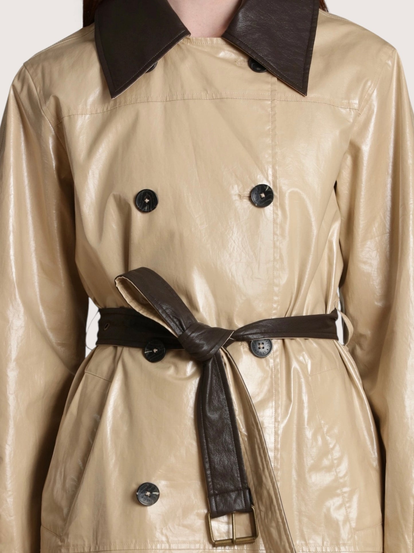 High Shine Trench Coat