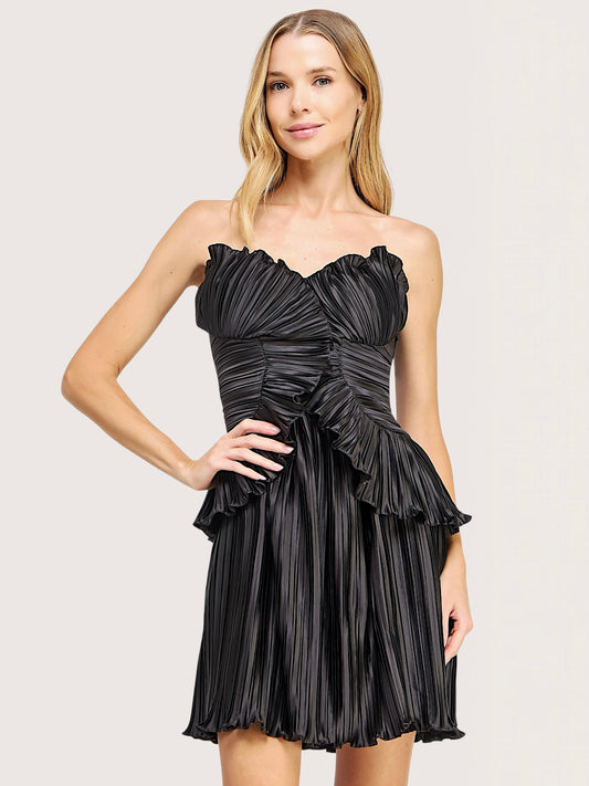 Pleated Plisse Dress