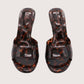 Tortoise Open Toe Wedge
