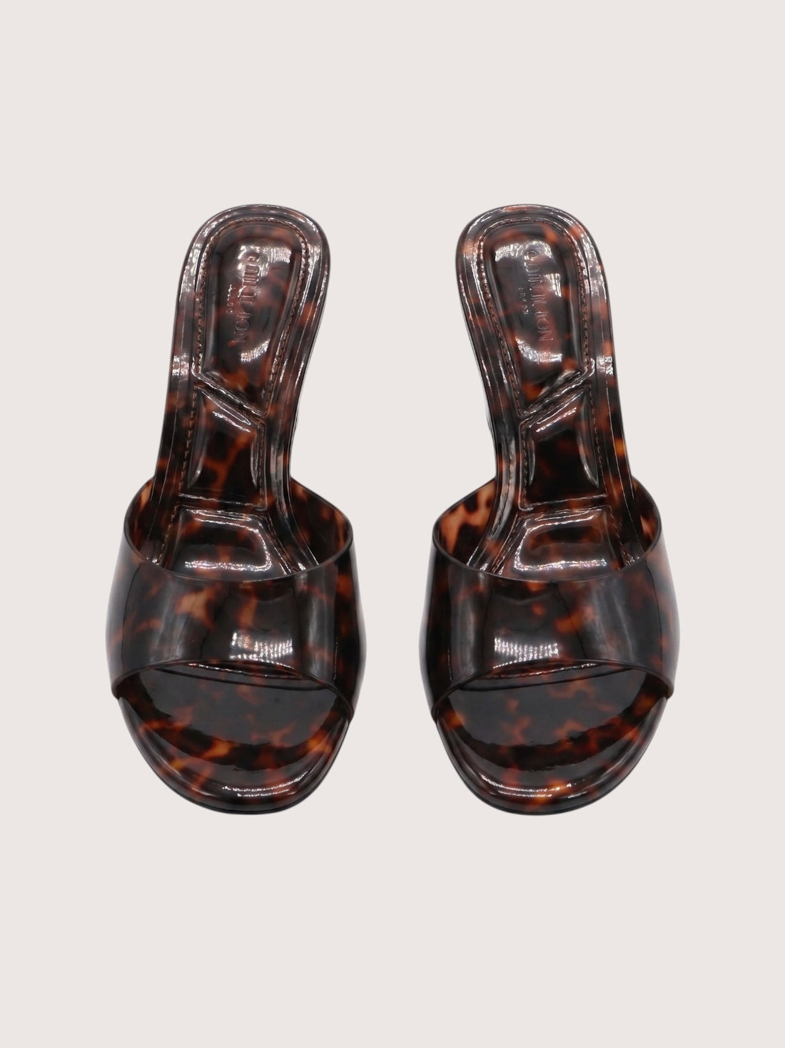 Tortoise Open Toe Wedge