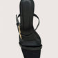 Gold Buckle Kitten Heel
