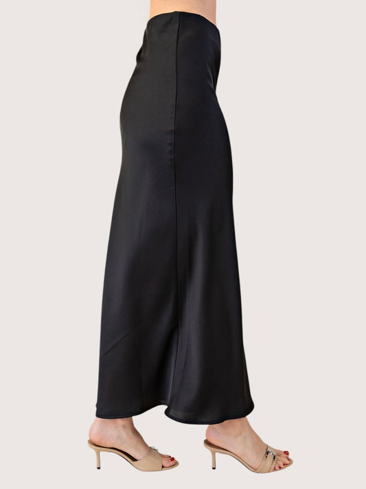 Alia Slip Skirt | Black