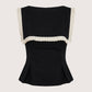 Pleated Collar Top
