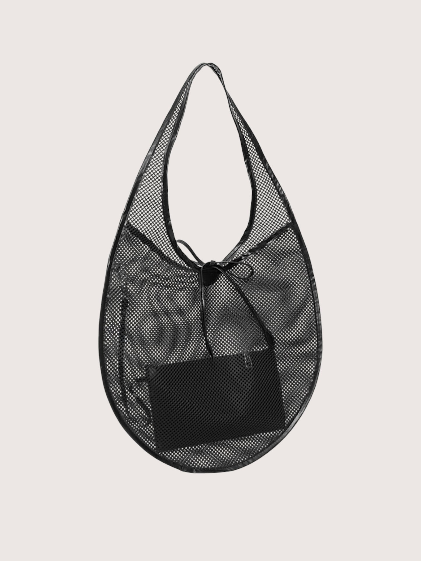Mesh Hobo Tote | Black
