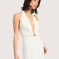 Plunging Neckline Halter Dress