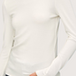 Rounded Neckline LS Top | White