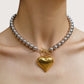 Two Tone Heart Necklace