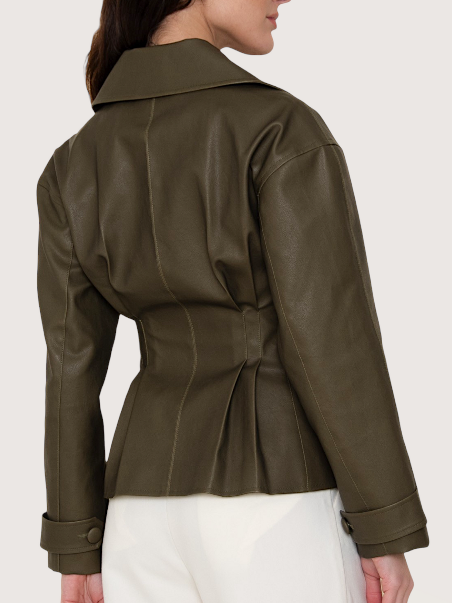 Double Breasted Leather Top